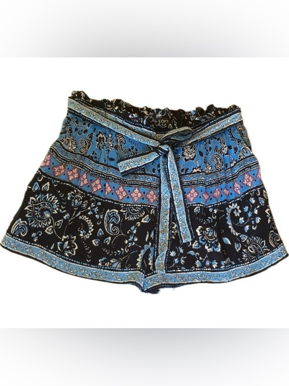 NWOT LOFT Lightweight Shorts Silky Feel Elastic Tie Front Size Med Super Comfy
